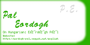 pal eordogh business card